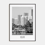 Miami Portrait B&W No 2 Poster