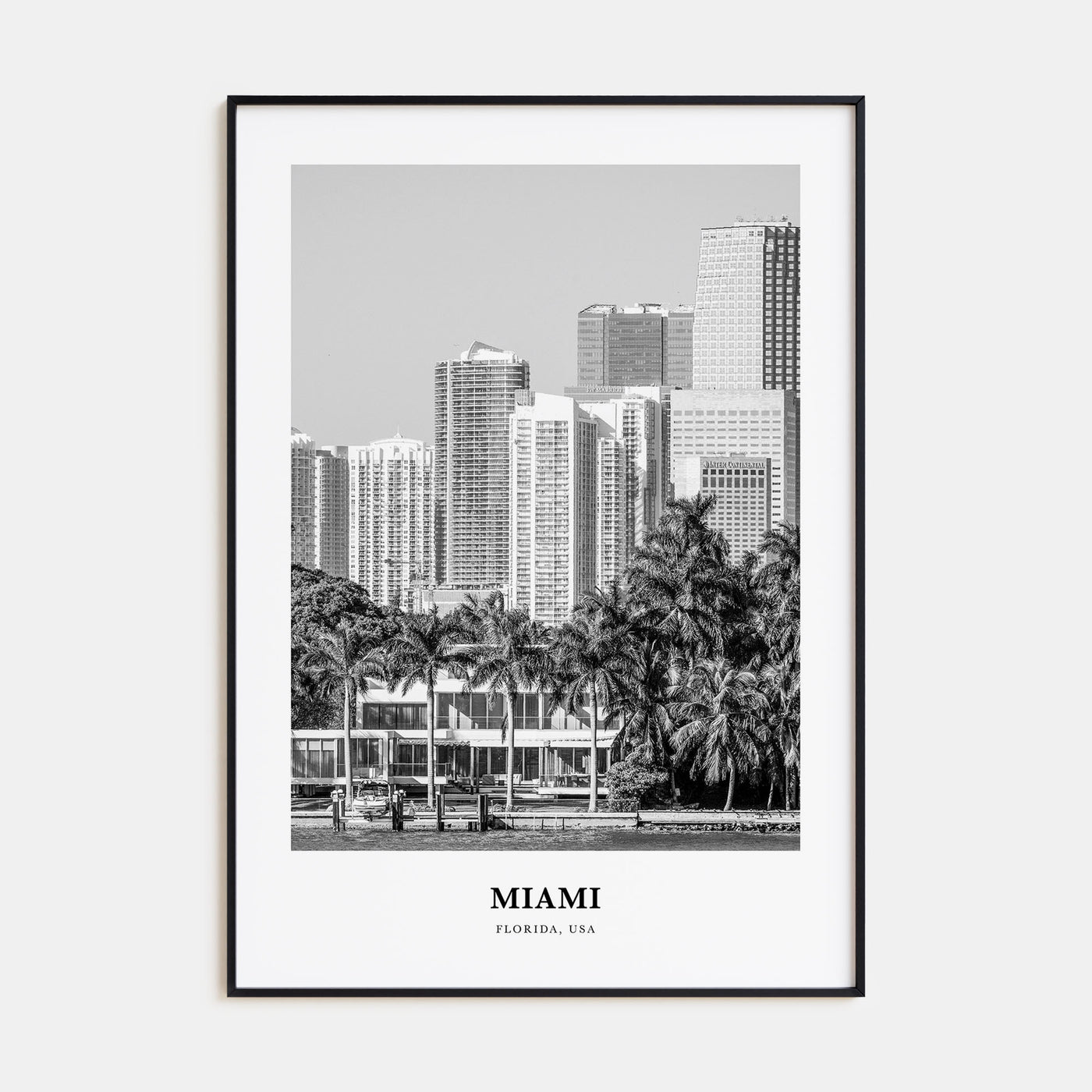 Miami Portrait B&W No 2 Poster