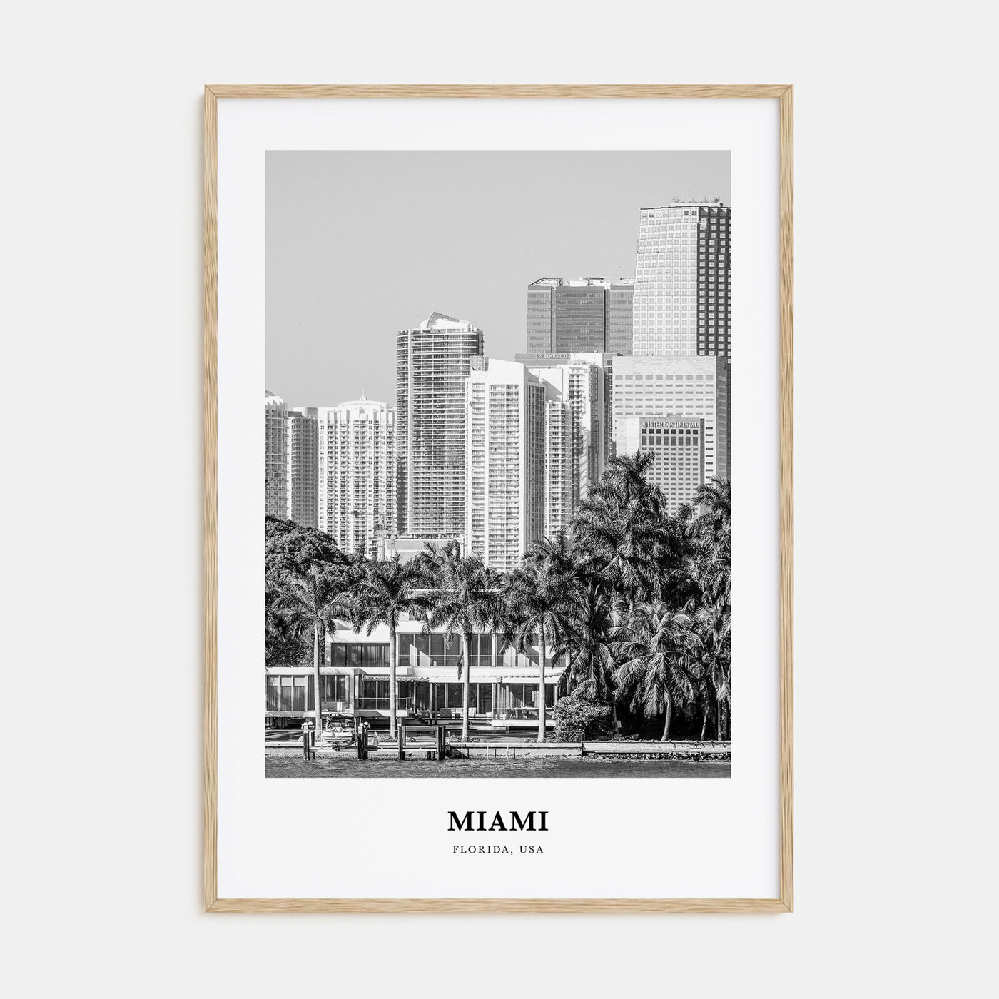 Miami Portrait B&W No 2 Poster