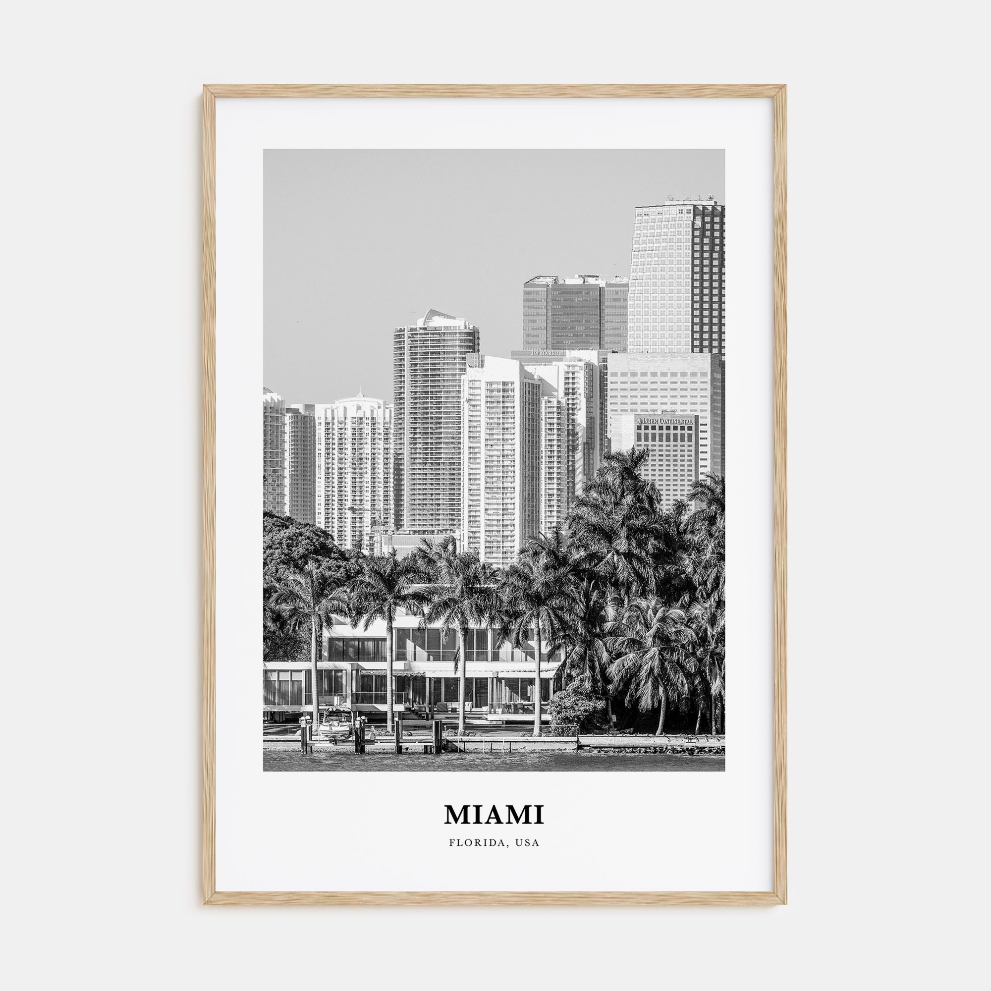 Miami Portrait B&W No 2 Poster