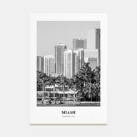 Miami Portrait B&W No 2 Poster