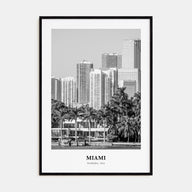 Miami Portrait B&W No 2 Poster
