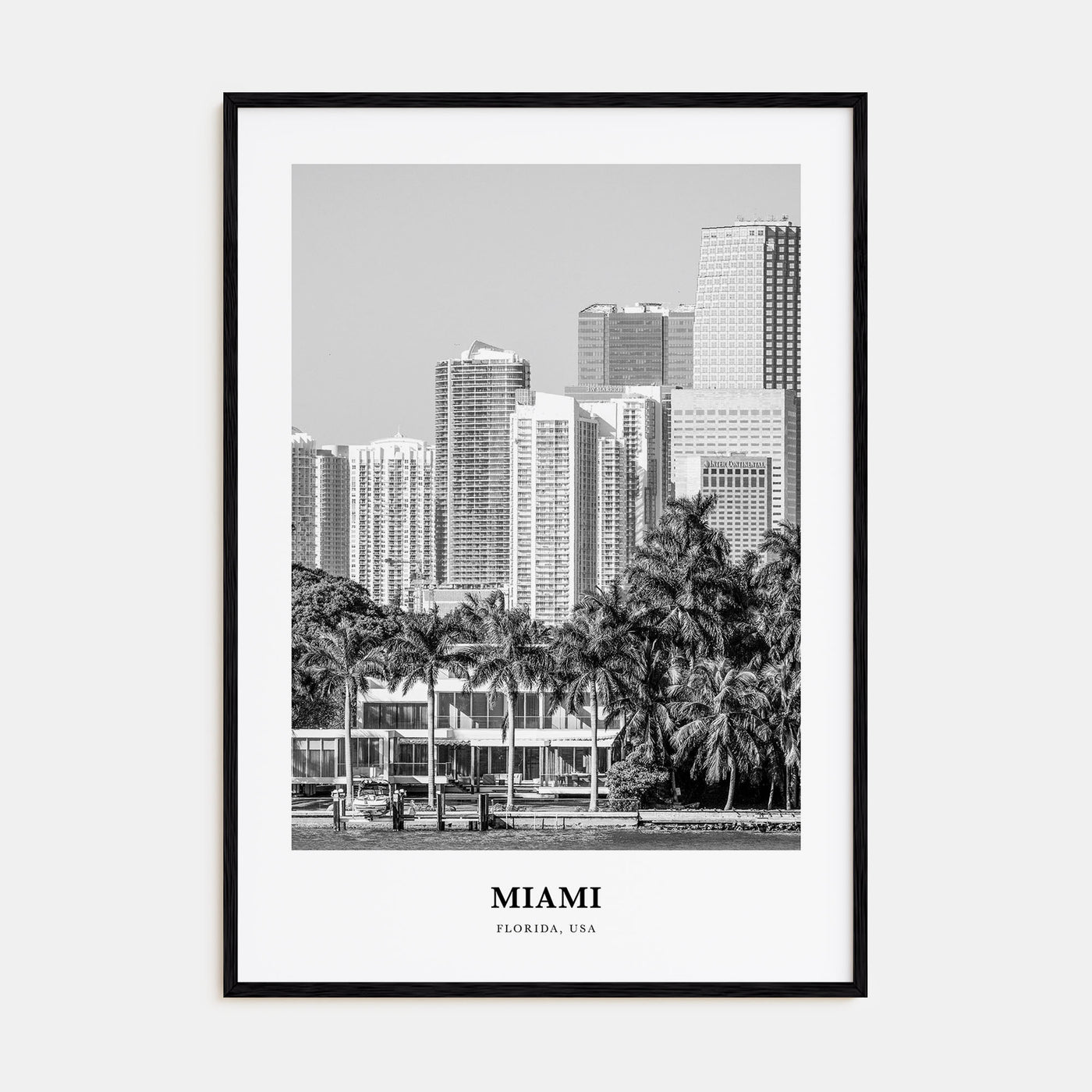Miami Portrait B&W No 2 Poster