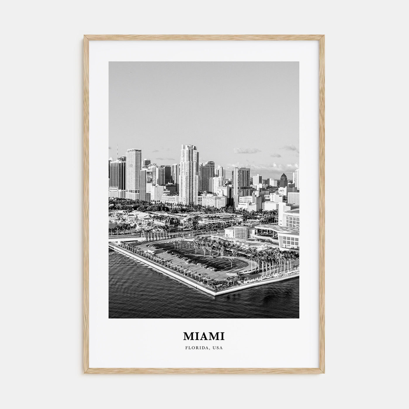 Miami Portrait B&W No 4 Poster