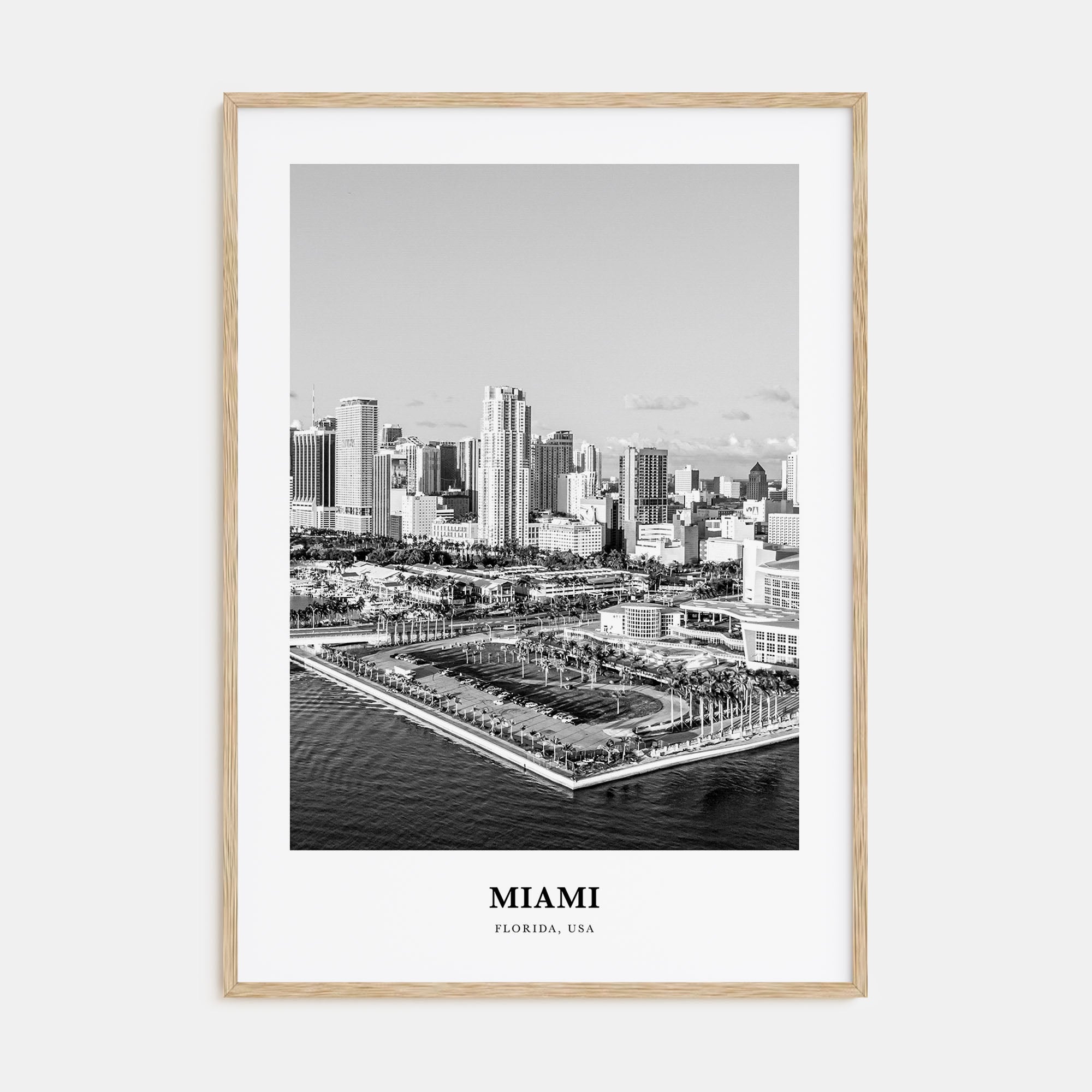 Miami Portrait B&W No 4 Poster