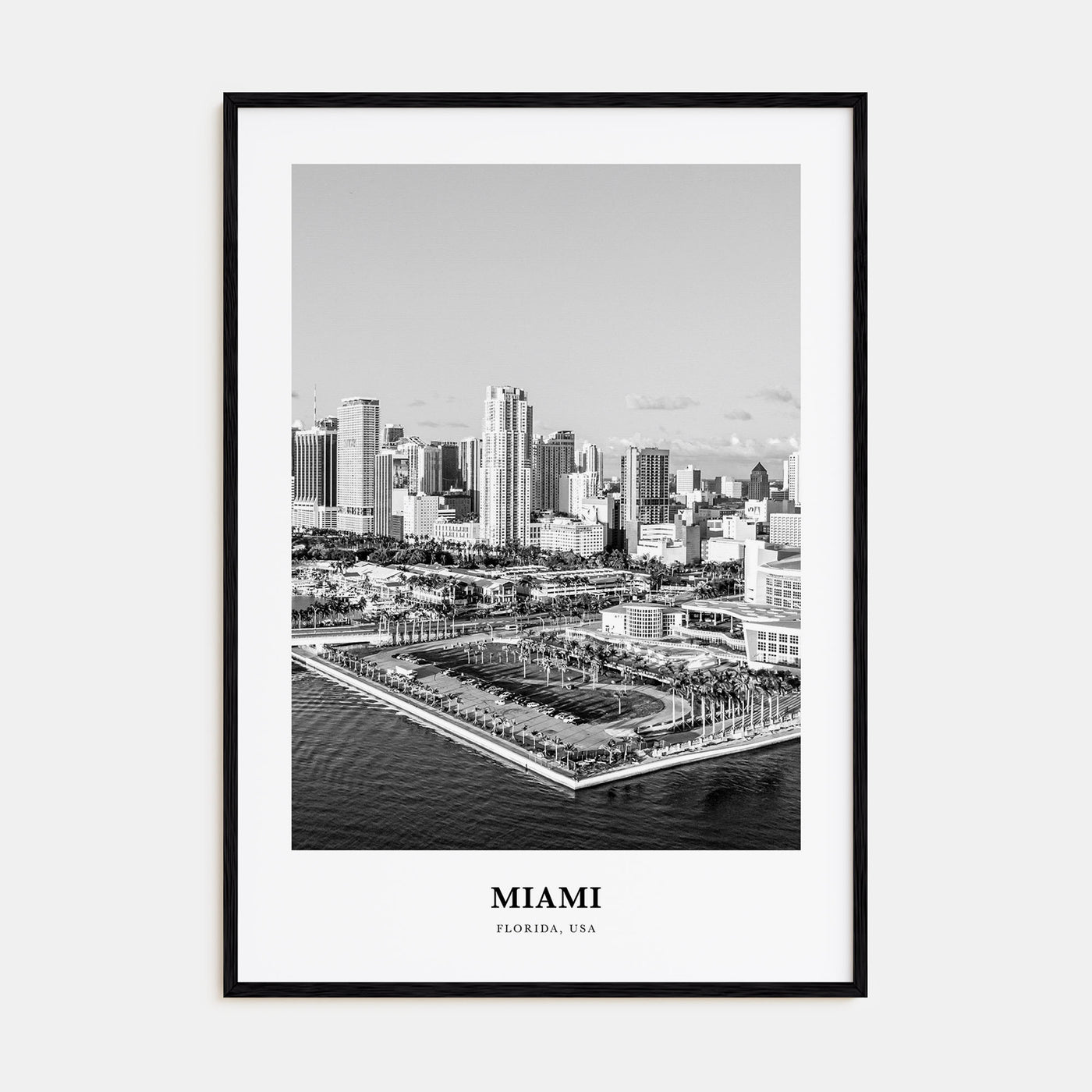Miami Portrait B&W No 4 Poster