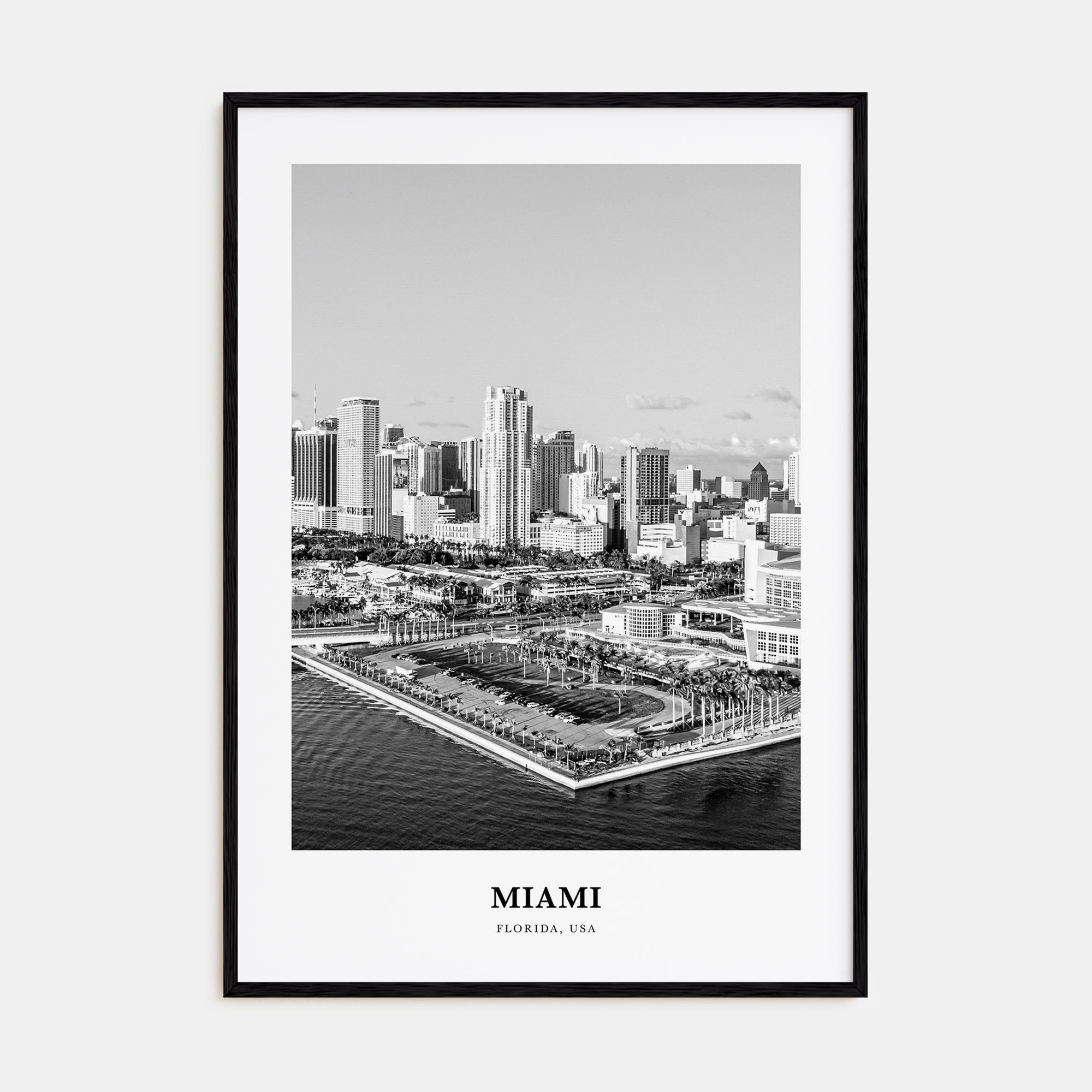 Miami Portrait B&W No 4 Poster