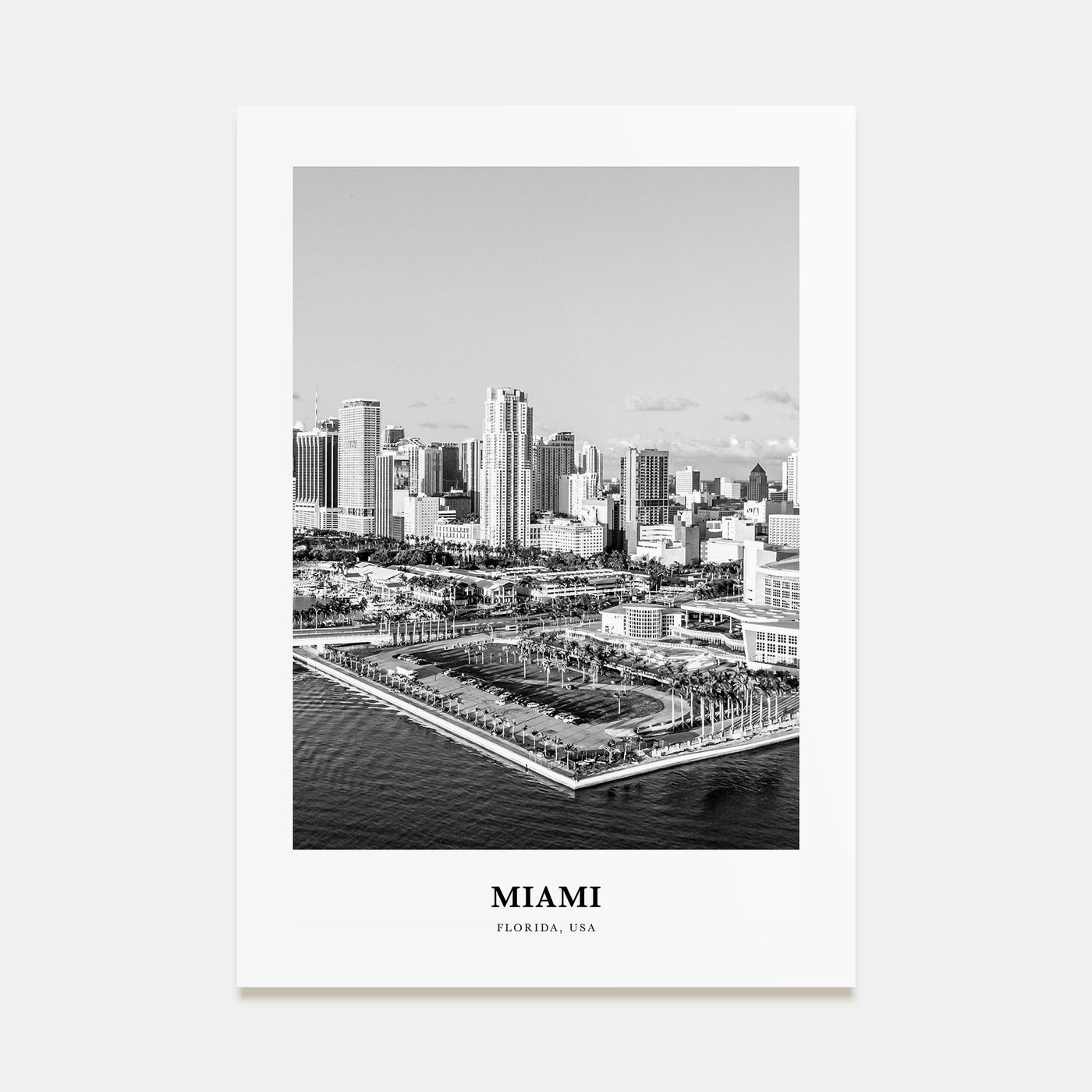 Miami Portrait B&W No 4 Poster