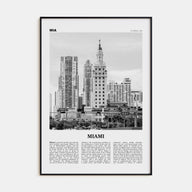 Miami Travel B&W No 2 Poster