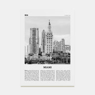 Miami Travel B&W No 2 Poster