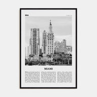 Miami Travel B&W No 2 Poster