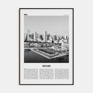 Miami Travel B&W No 3 Poster
