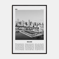 Miami Travel B&W No 3 Poster