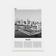 Miami Travel B&W No 3 Poster