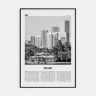 Miami Travel B&W No 4 Poster