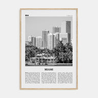 Miami Travel B&W No 4 Poster