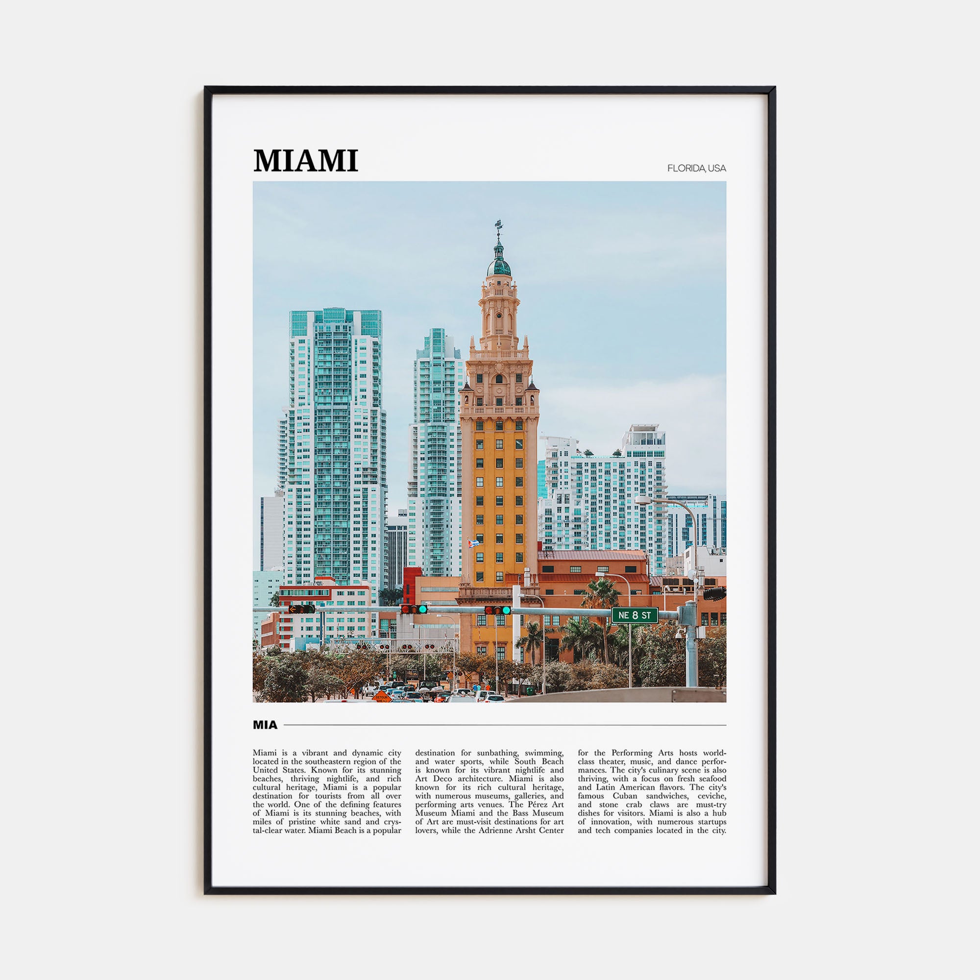 Miami Travel Color No 2 Poster