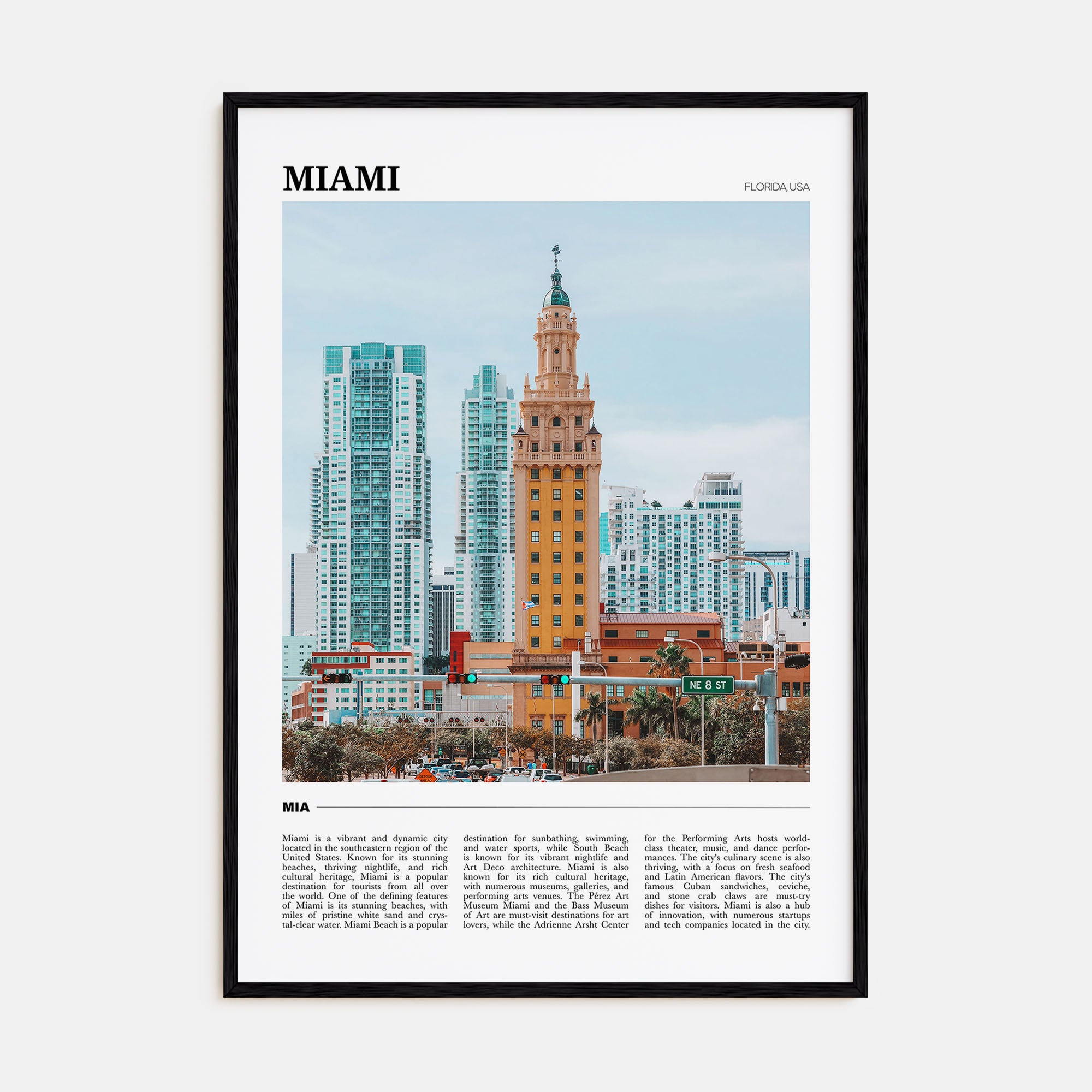 Miami Travel Color No 2 Poster