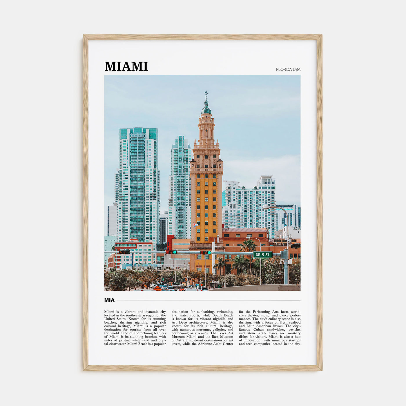 Miami Travel Color No 2 Poster