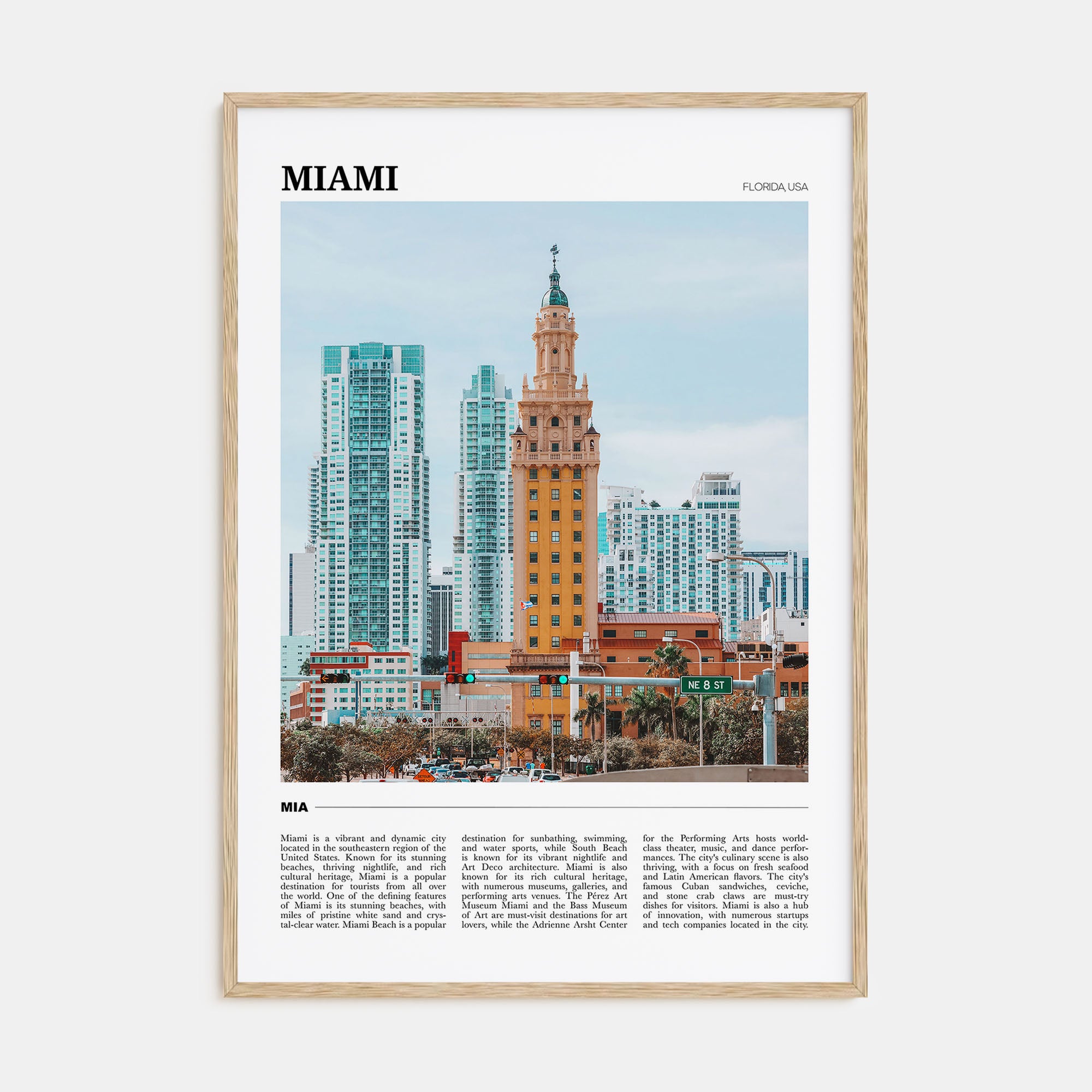 Miami Travel Color No 2 Poster