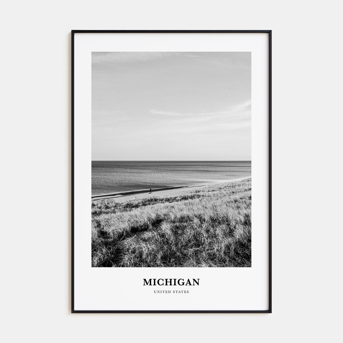Michigan Portrait B&W No 2 Poster
