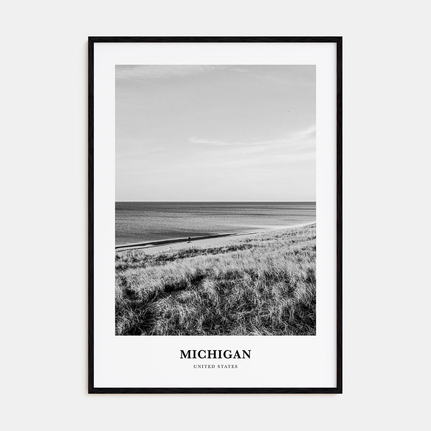 Michigan Portrait B&W No 2 Poster