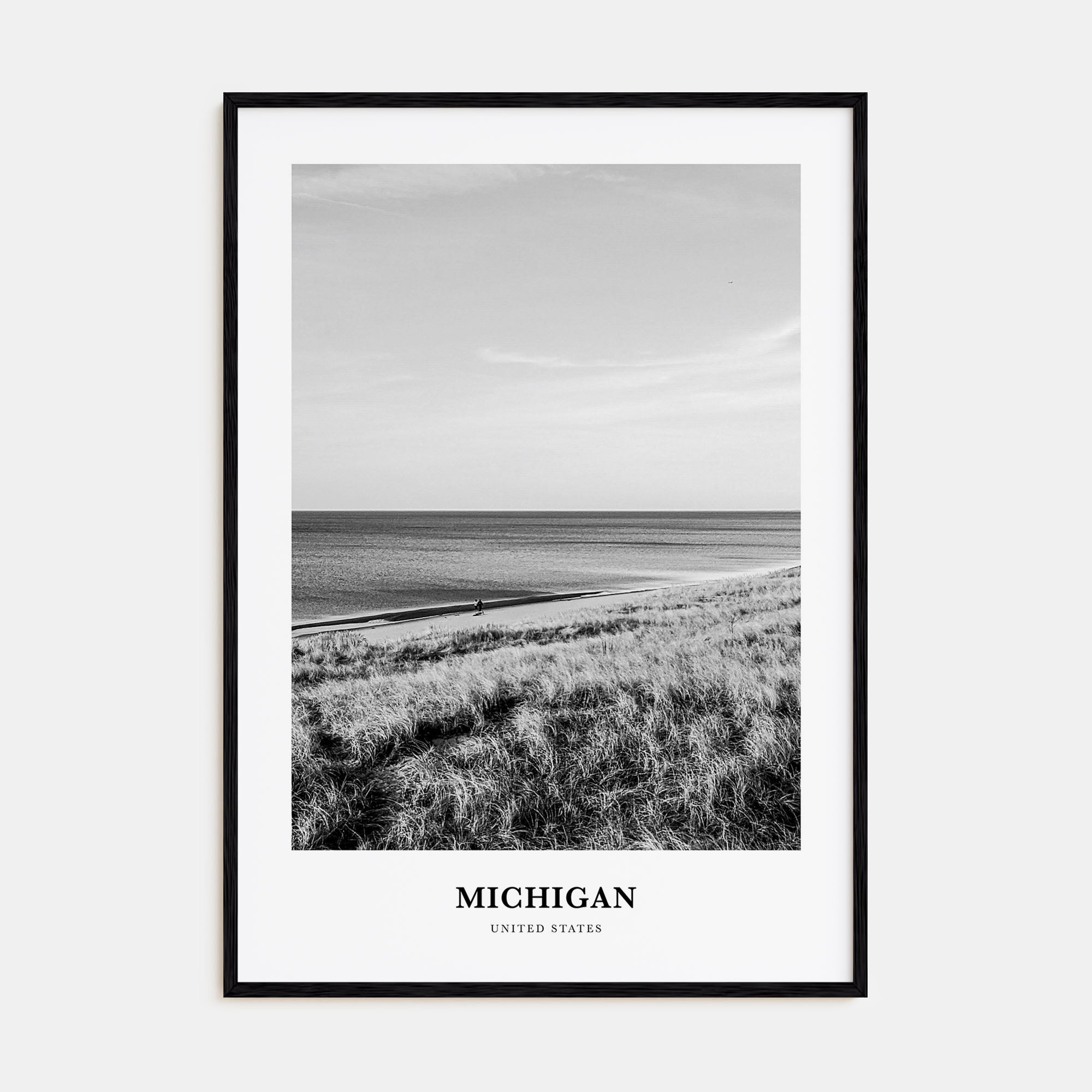 Michigan Portrait B&W No 2 Poster
