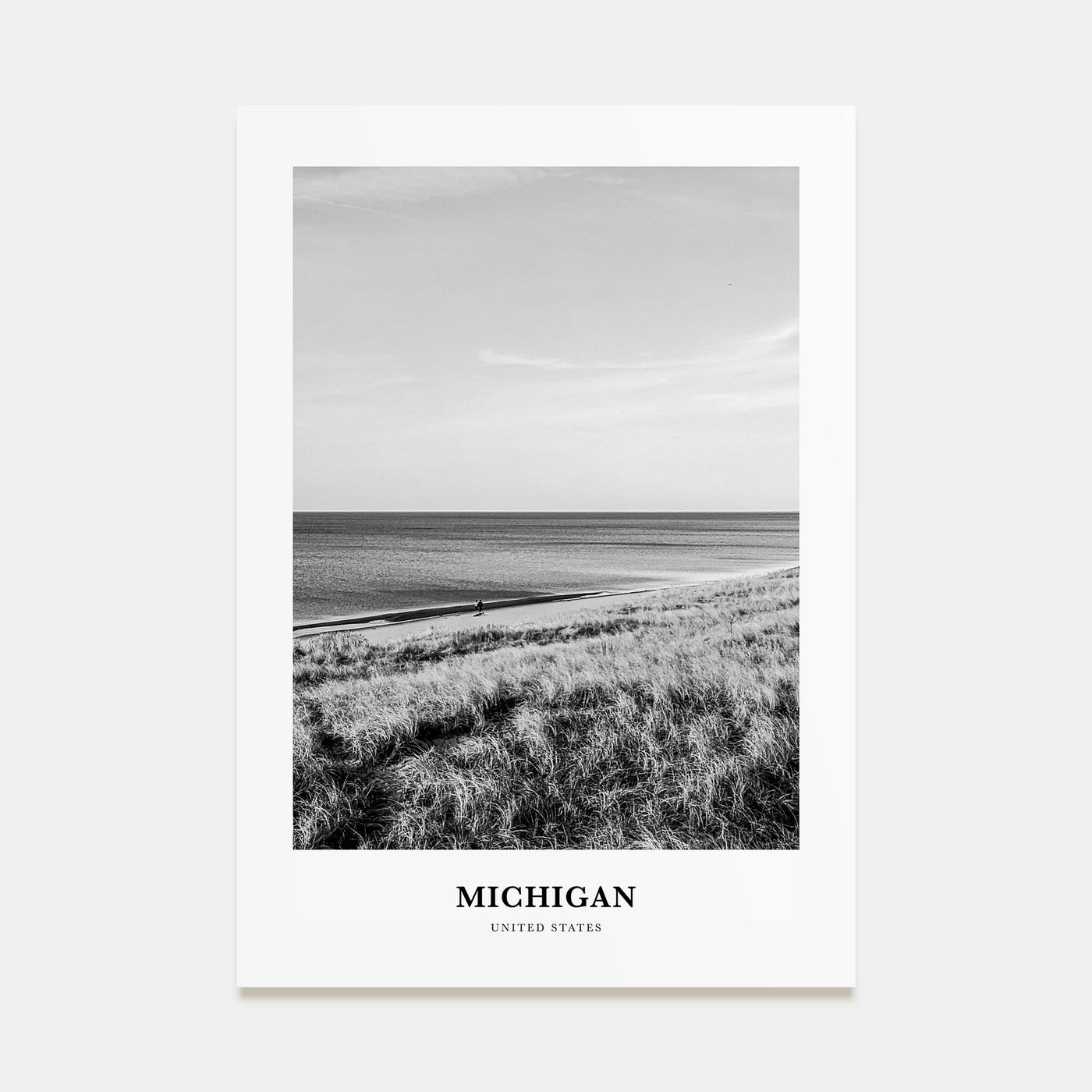 Michigan Portrait B&W No 2 Poster