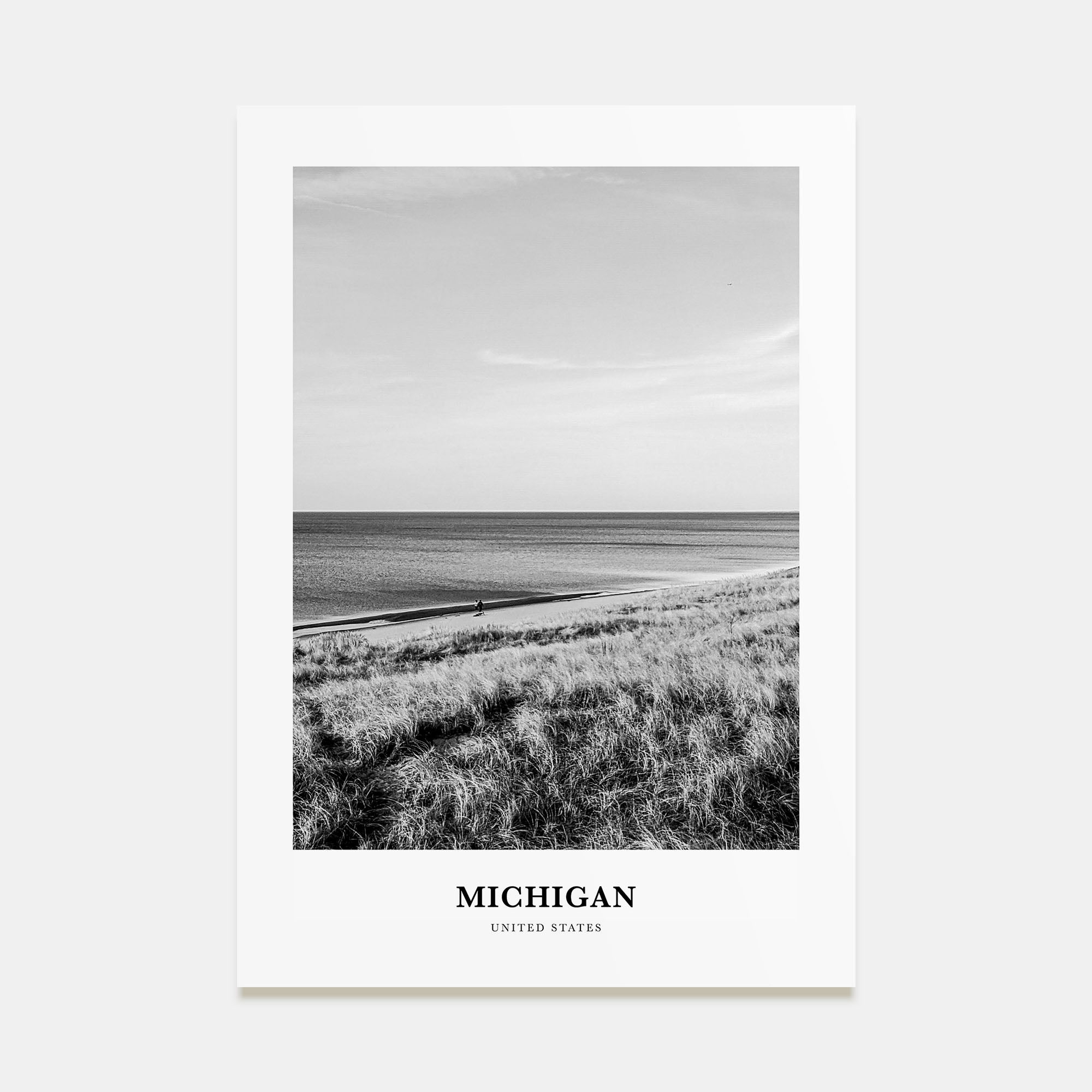Michigan Portrait B&W No 2 Poster