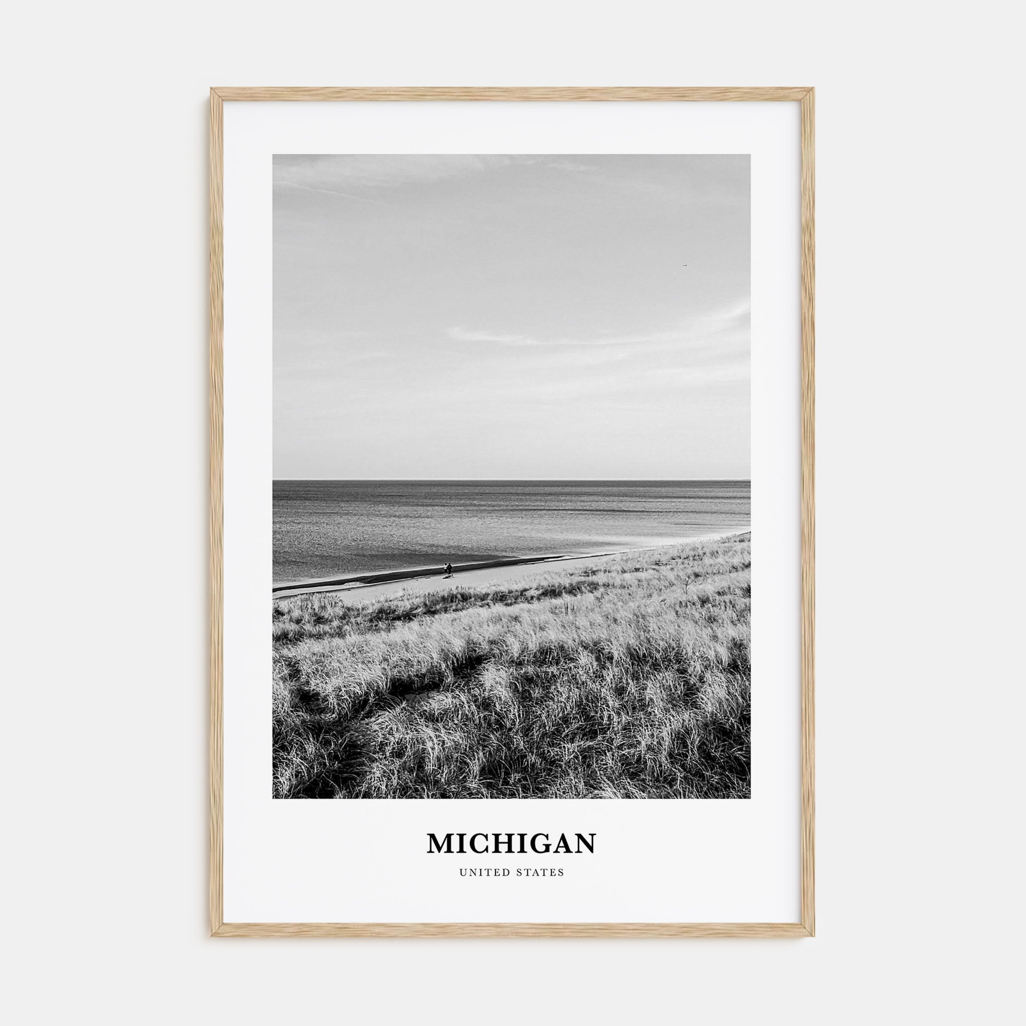Michigan Portrait B&W No 2 Poster