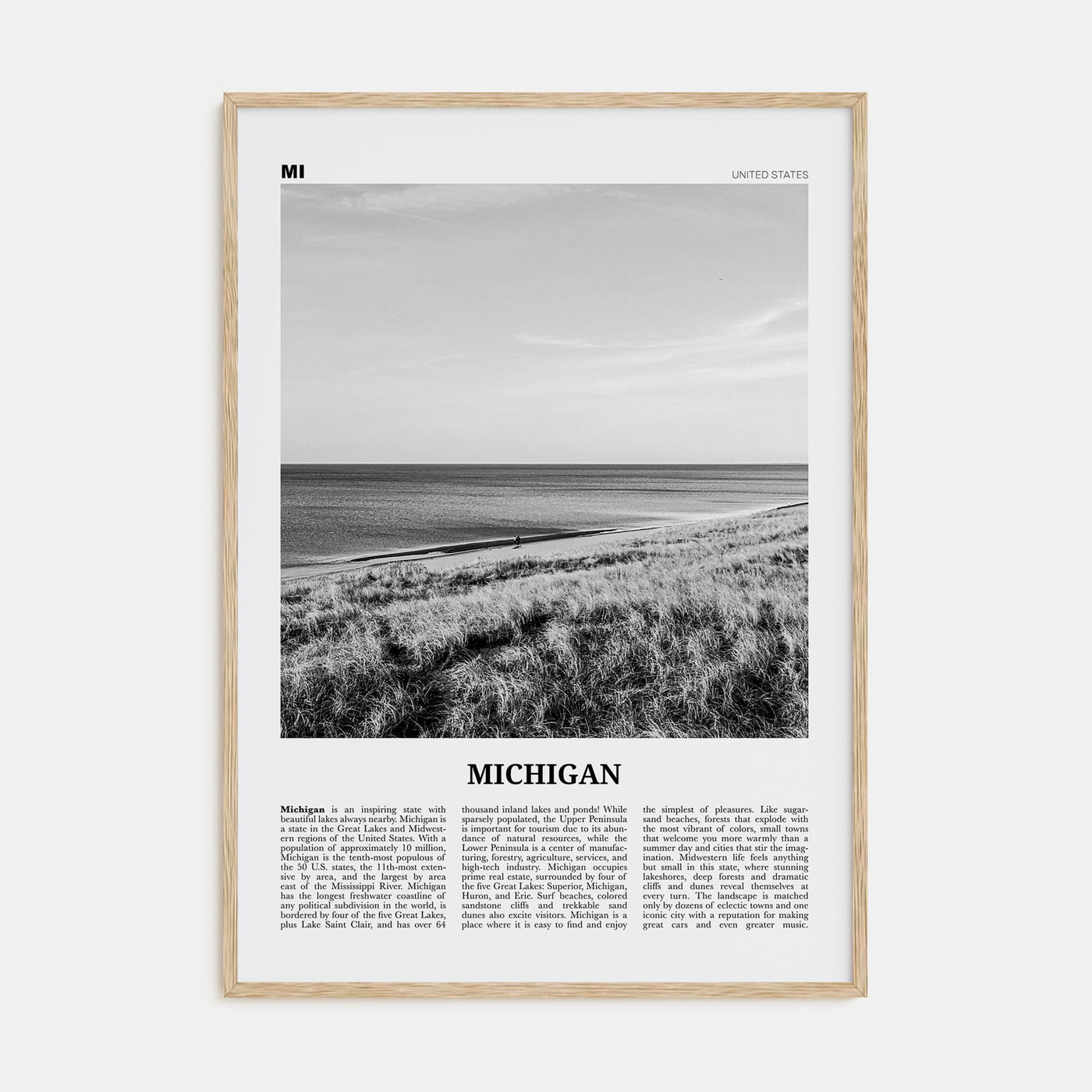 Michigan Travel B&W No 1 Poster