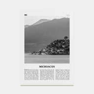 Michoacán Travel B&W Poster