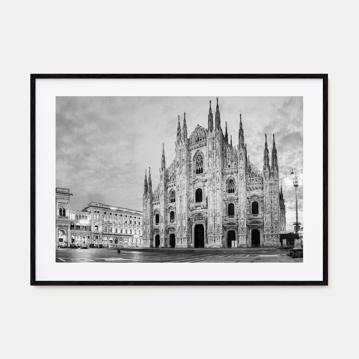 Milan Landscape B&W Poster