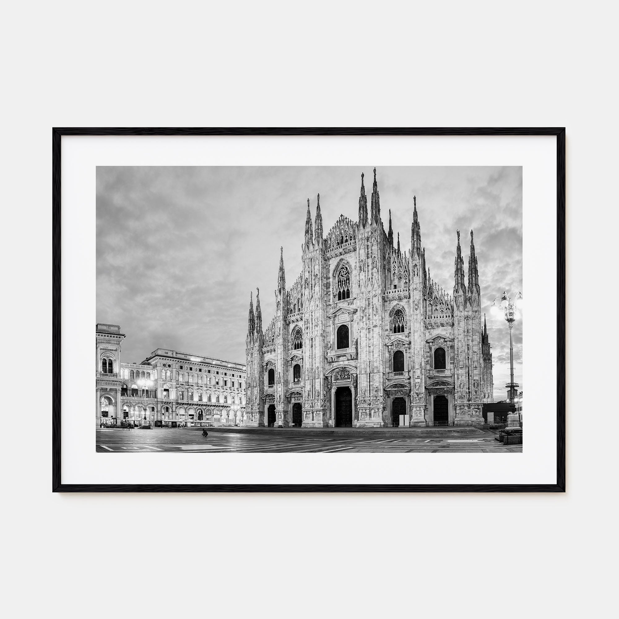 Milan Landscape B&W Poster