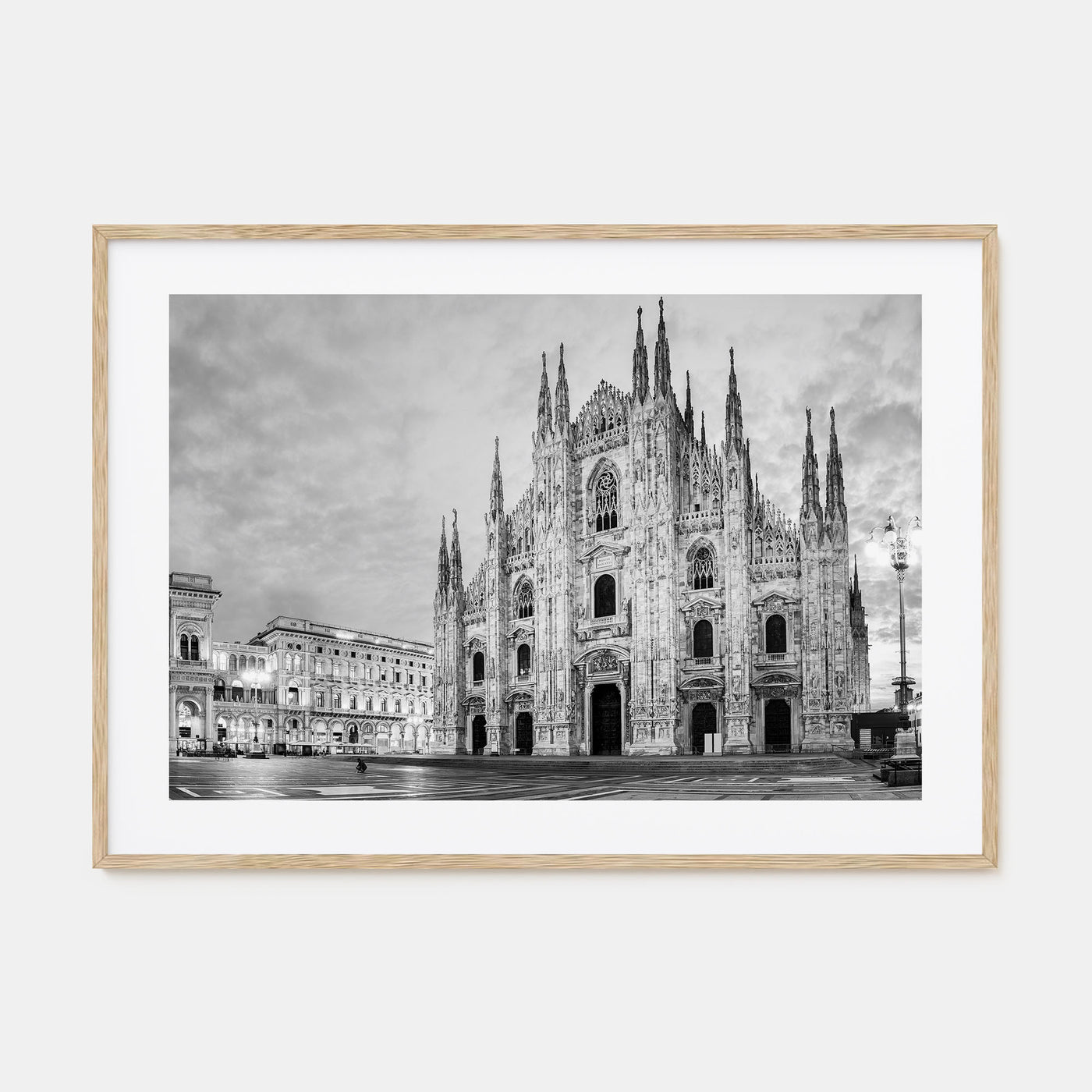 Milan Landscape B&W Poster