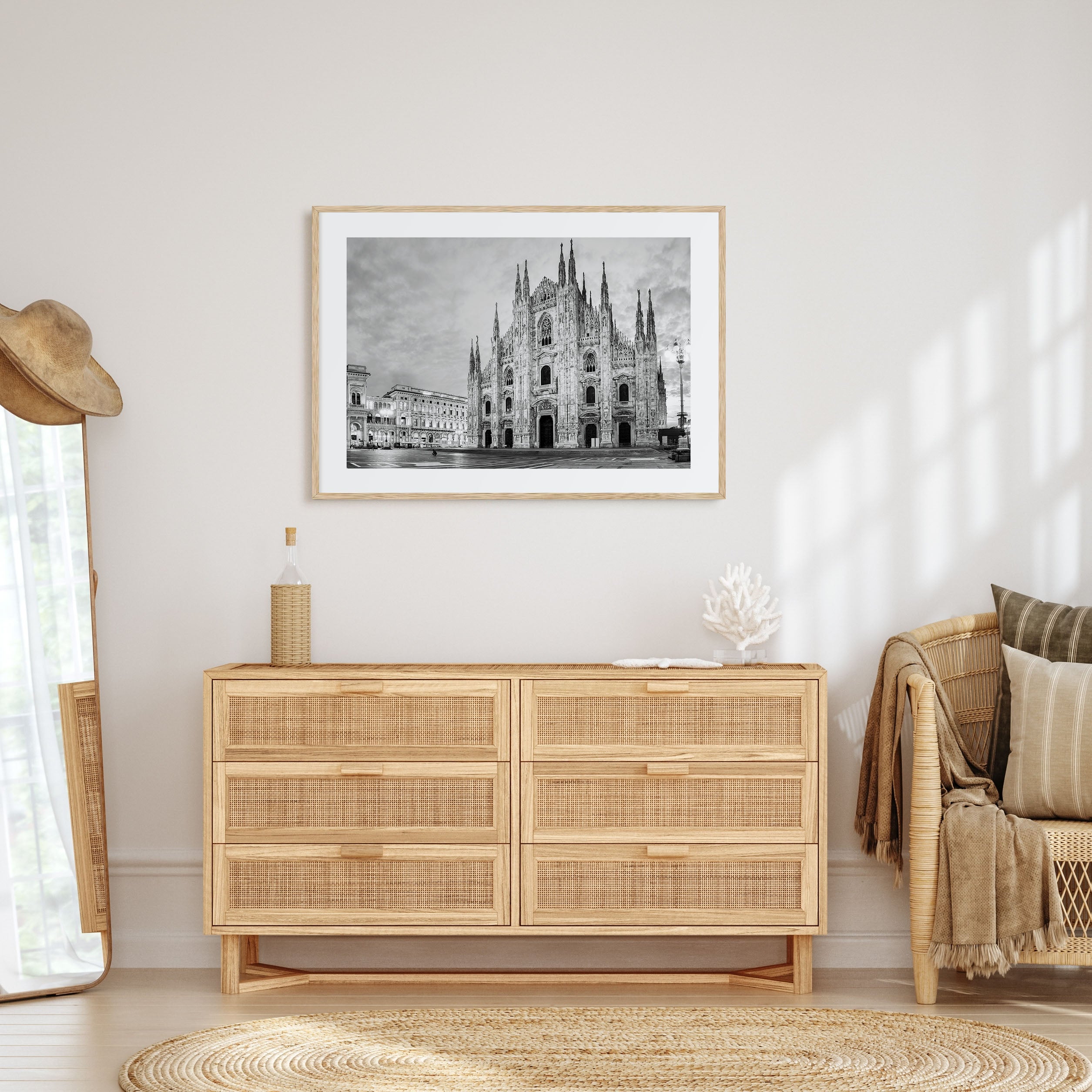 Milan Landscape B&W Poster