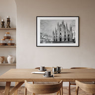 Milan Landscape B&W Poster