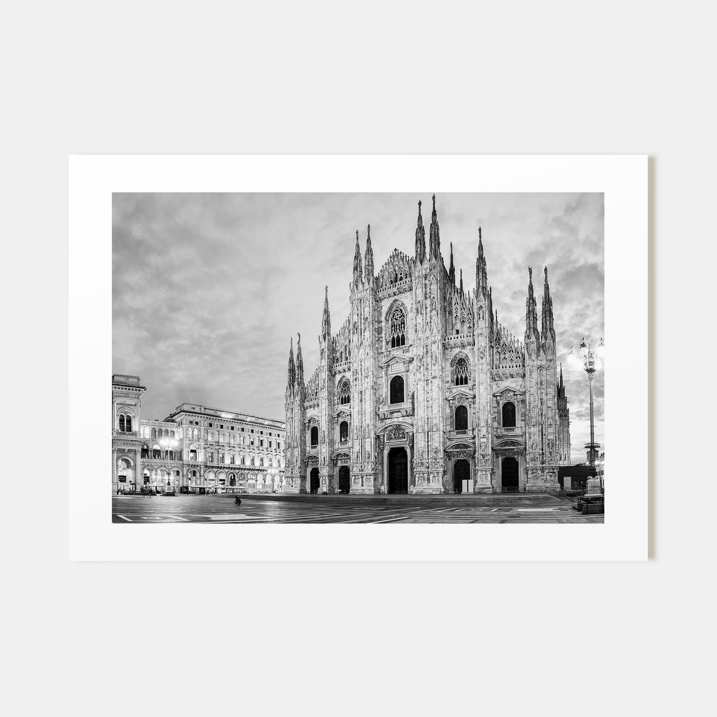 Milan Landscape B&W Poster