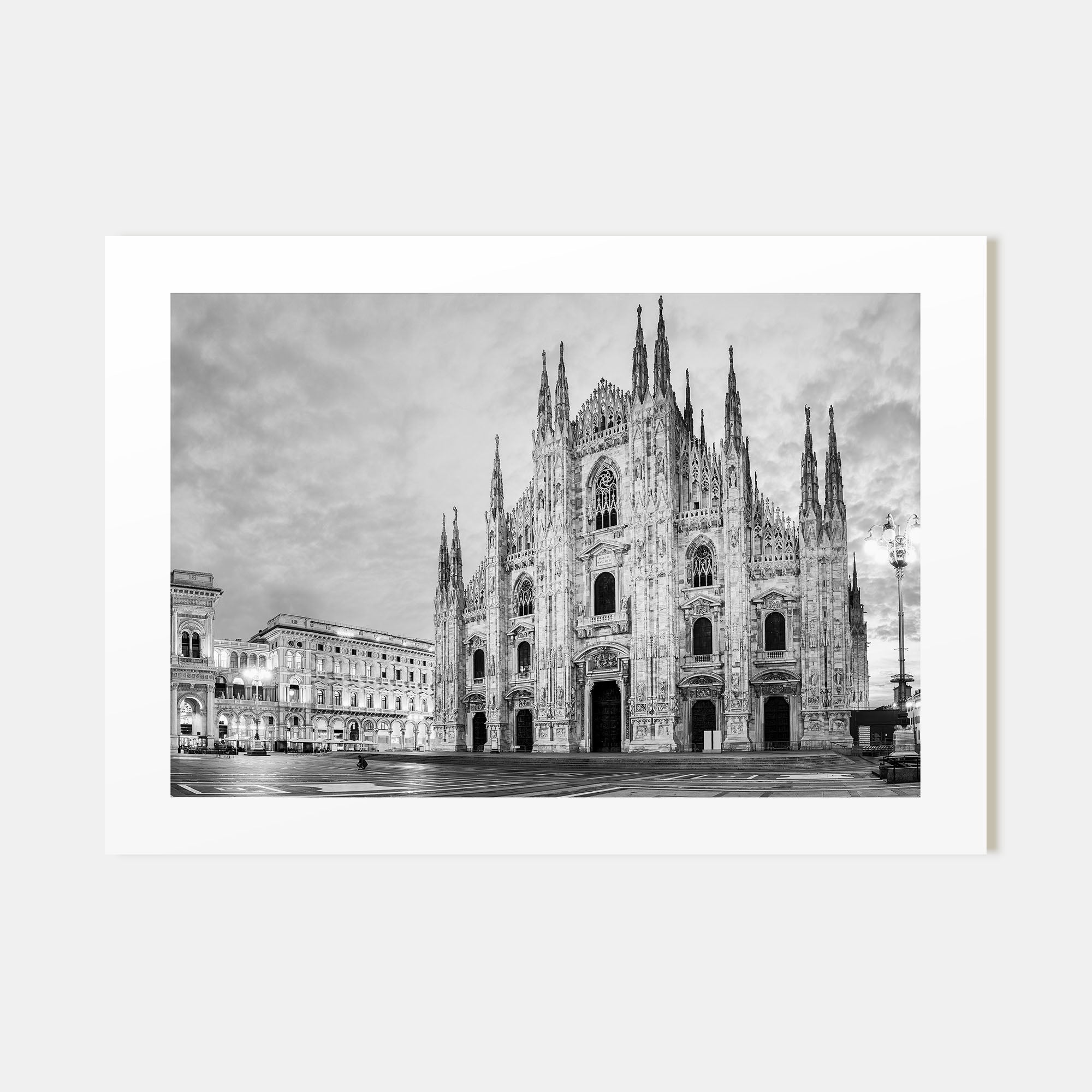 Milan Landscape B&W Poster