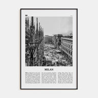 Milan Travel B&W No 1 Poster