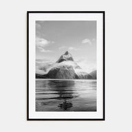Milford Sound Photo B&W Poster