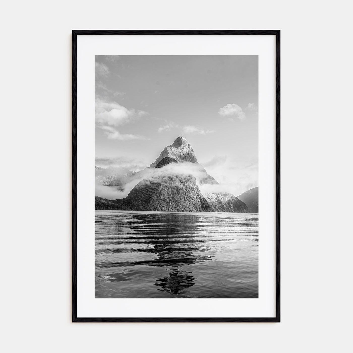Milford Sound Photo B&W Poster