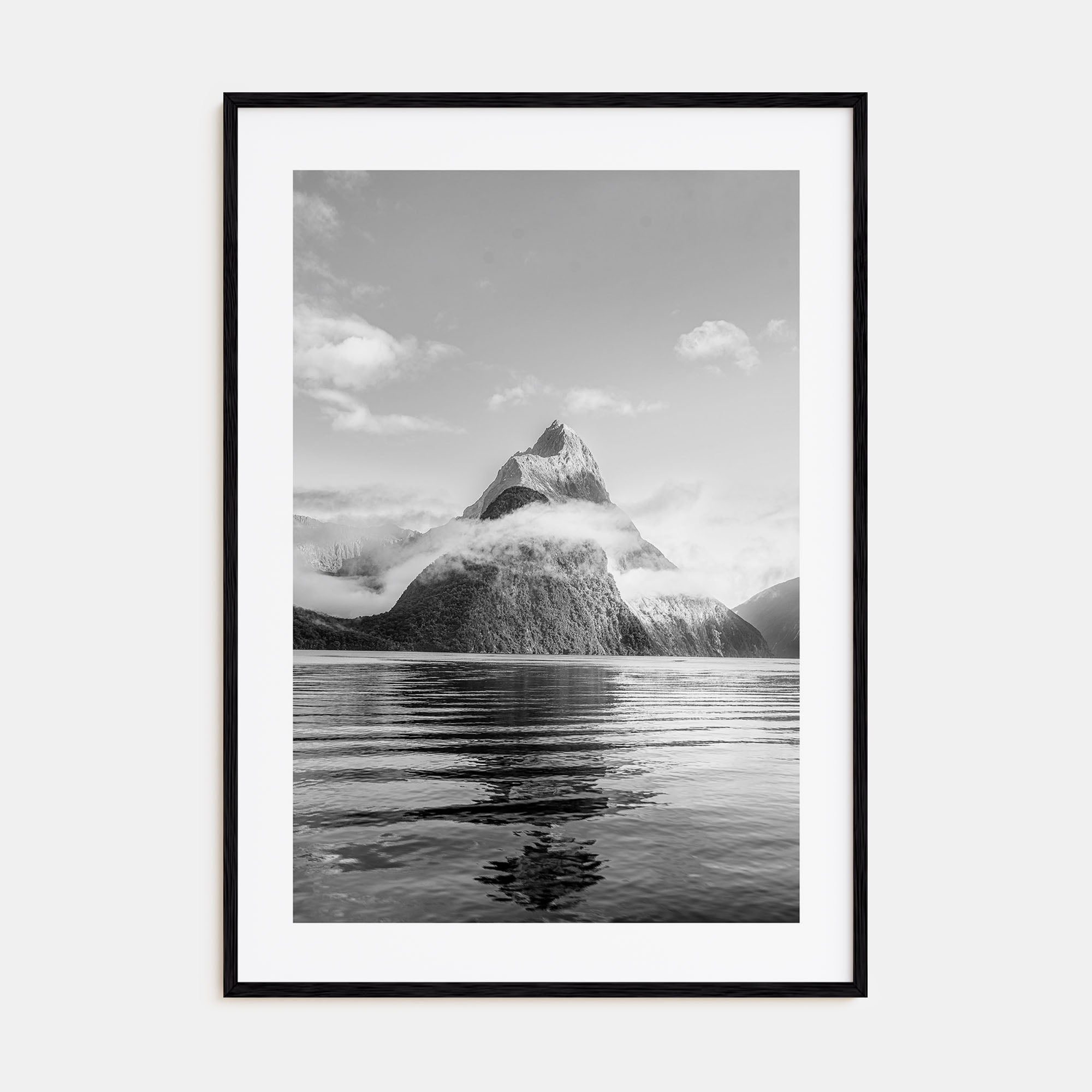 Milford Sound Photo B&W Poster