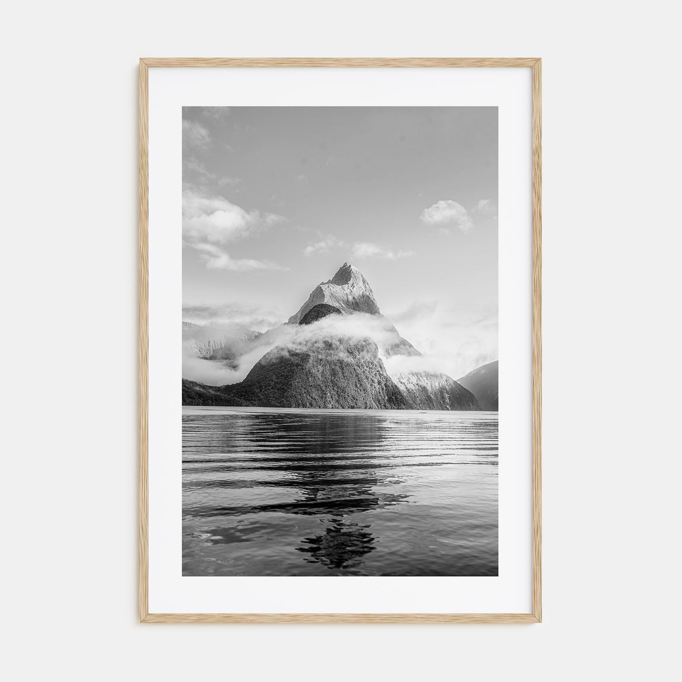 Milford Sound Photo B&W Poster