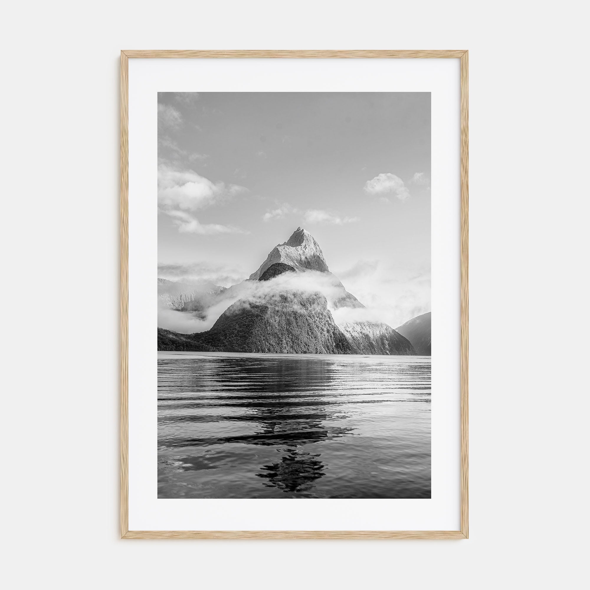 Milford Sound Photo B&W Poster