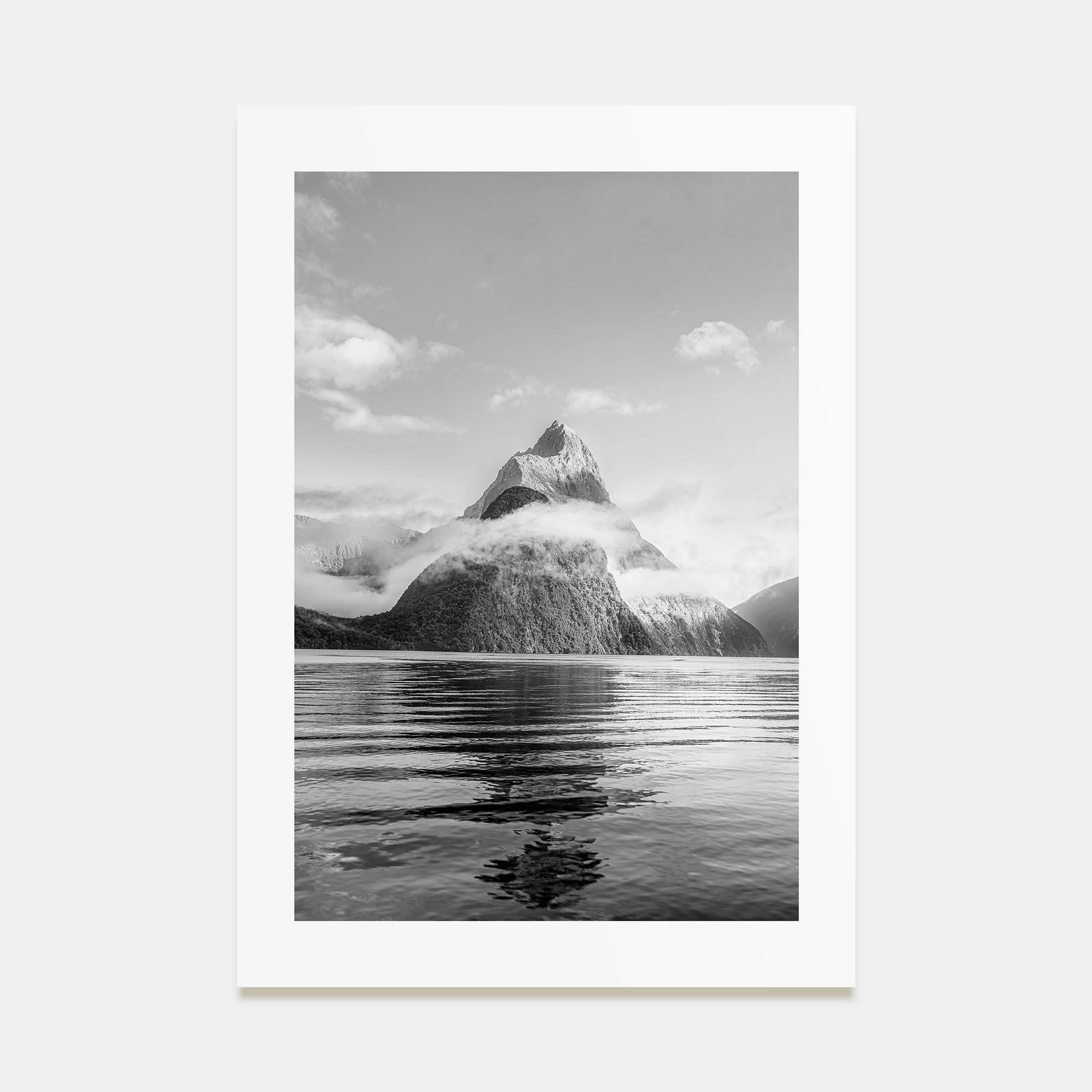 Milford Sound Photo B&W Poster