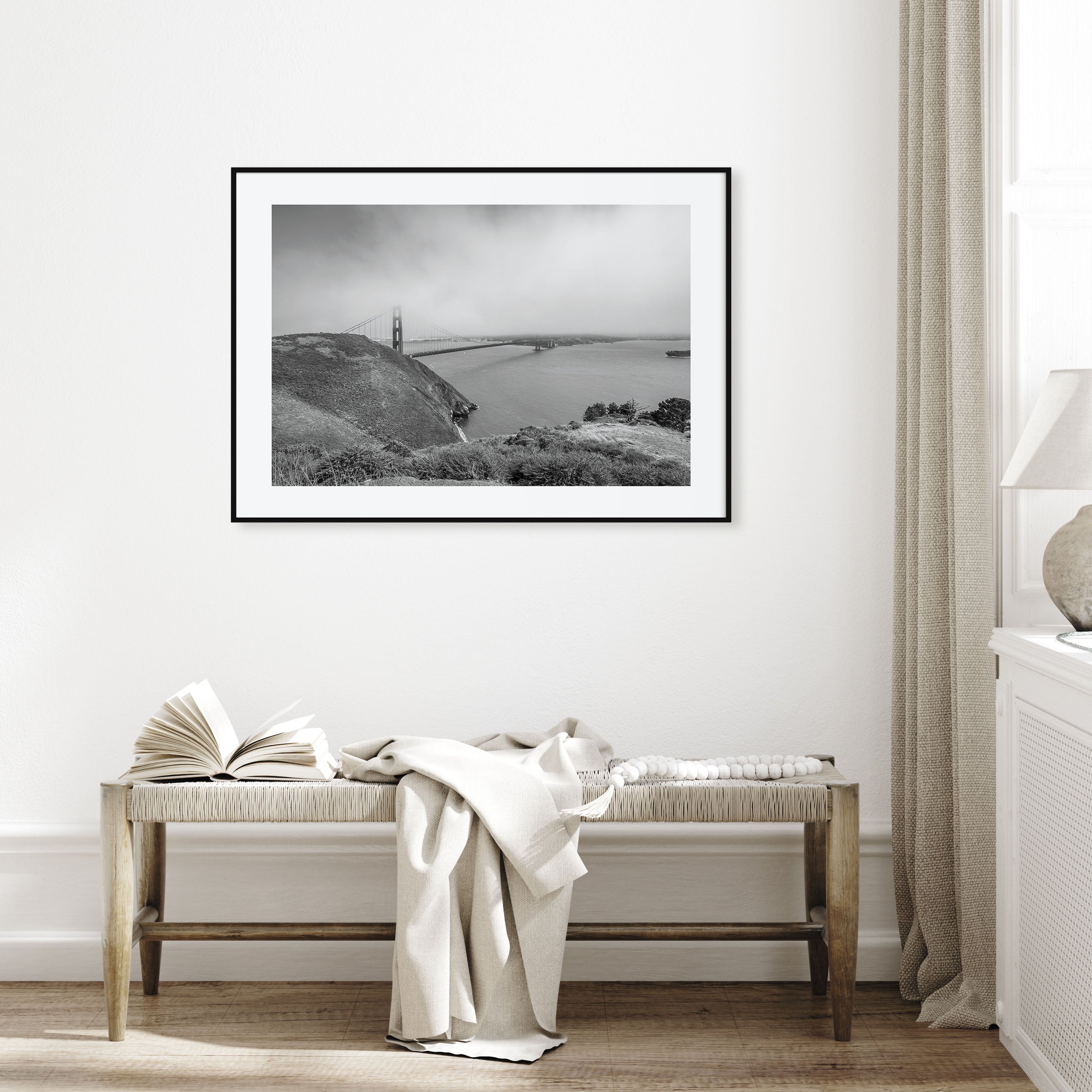 Mill Valley Landscape B&W Poster