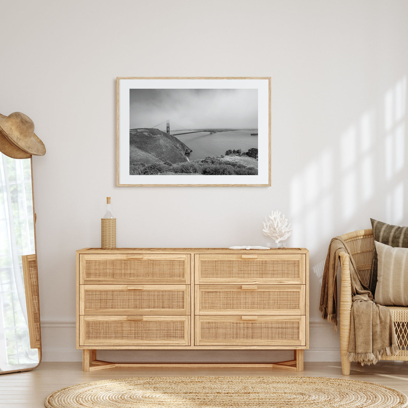 Mill Valley Landscape B&W Poster
