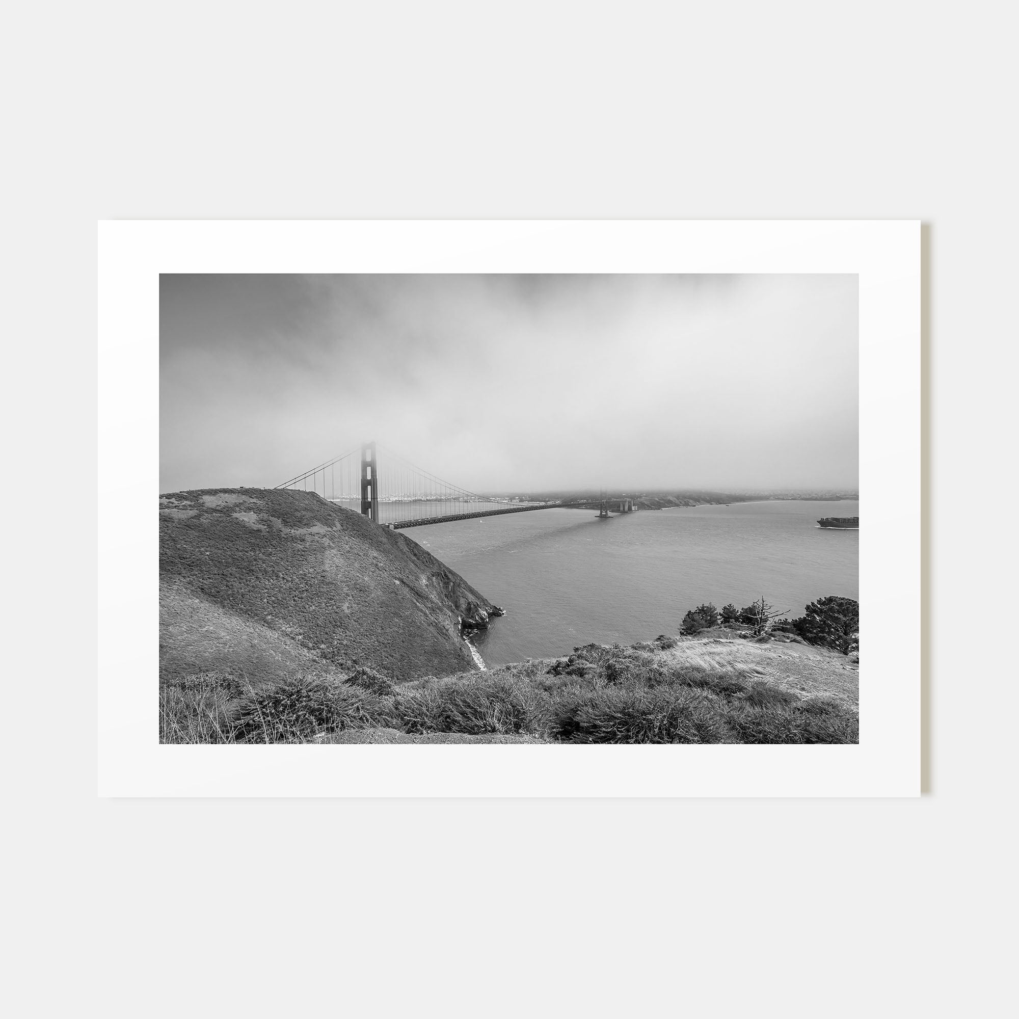 Mill Valley Landscape B&W Poster