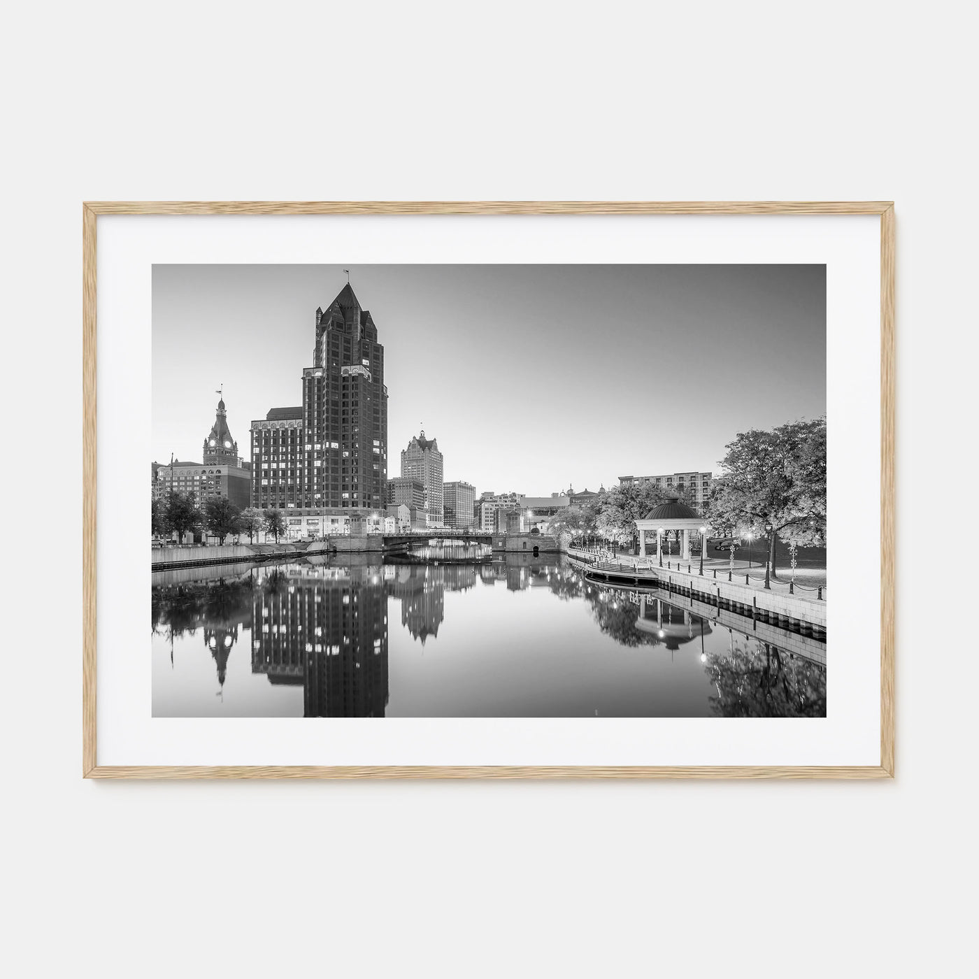 Milwaukee Landscape B&W Poster